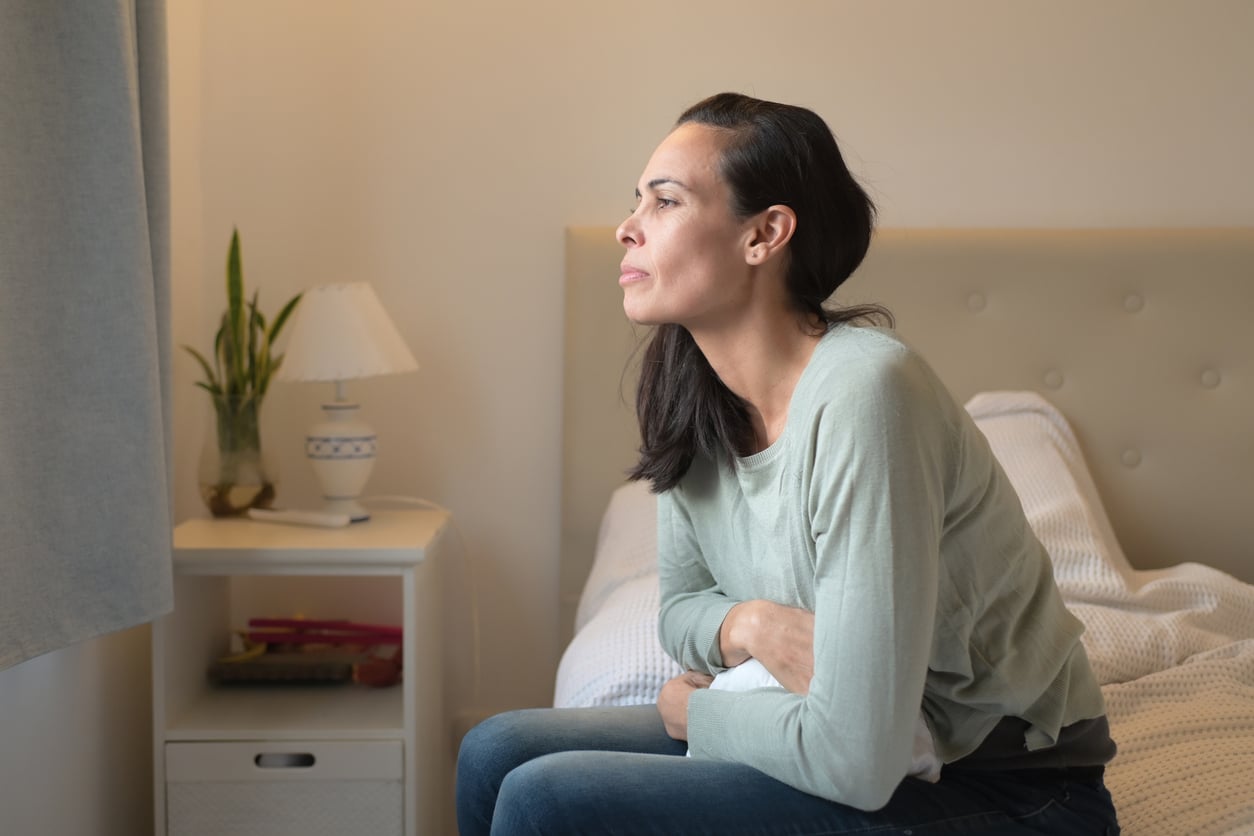 Lady suffering from uterine Fibroids